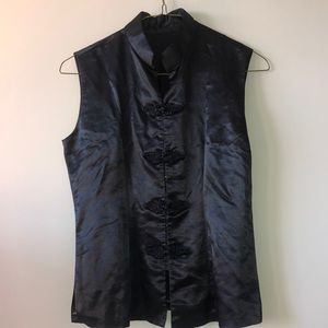 Silky Black Vest